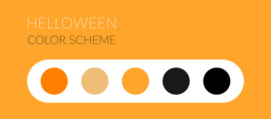 halloween color scheme, vector trick or treat theme color palette