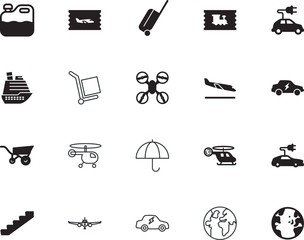 transport vector icon set such as: camera, arrive, tech, ocean, icons, tank, success, chopper, traffic, send, tourist, civil, up, gardening, gas, environmental, side, drone, metal, voyage, button