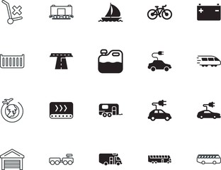 transport vector icon set such as: crane, planet, urban, baggage, stock, conveyor, ocean, bottle, briefcase, house, loading, worldwide, aircraft, plastic, boat, linear, fragile, belt, healthy, marine