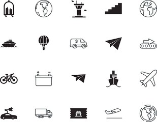 transport vector icon set such as: bicycle, currency, cell, departures, step, cash, outdoor, off, pass, beautiful, silicone walley, architecture, nautical, driving, minus, control, banking, power