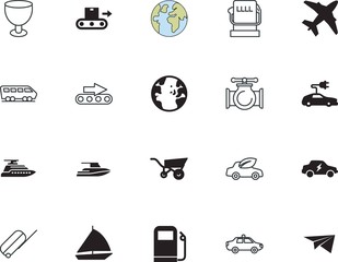 transport vector icon set such as: tourist, patrol, nautical, natural, wave, filling, work, group, abstract, piping, water, sea, garden, steam, suitcase, image, sky, gallon, bolt, self, isometric