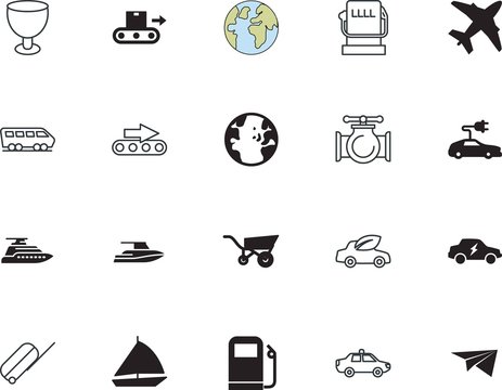 transport vector icon set such as: tourist, patrol, nautical, natural, wave, filling, work, group, abstract, piping, water, sea, garden, steam, suitcase, image, sky, gallon, bolt, self, isometric