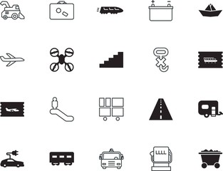 transport vector icon set such as: shop, circle, walkway, price, highway, tickets, tractor, port, drawing, tech, eps, automobile, petrol, nautical, pipe, caravan, cell, traveler, agriculture, nozzle