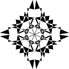 Outline Mandala black and white design coloring book. Decorative round ornament.  Oriental pattern, vector illustration.