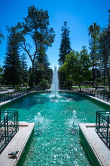 The public gardens of Giuseppe Garibaldi in Lecce, Italy