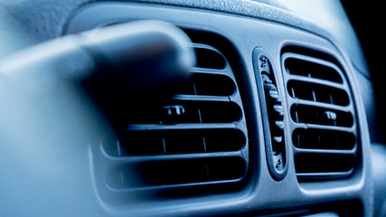 climate control elements inside the car