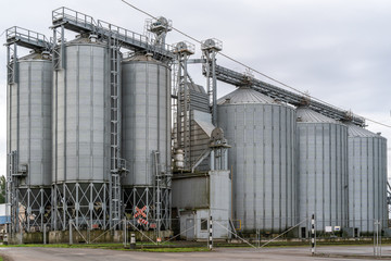 Silos of grain elevator