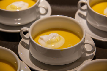 A soup in dish