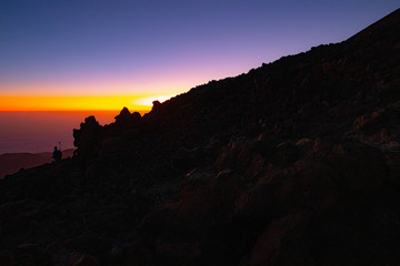 Puesta de sol en el Volcán Teide de Tenerife