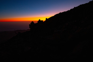 Puesta de sol en el Volcán Teide de Tenerife