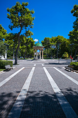Fototapeta na wymiar The public gardens of Giuseppe Garibaldi in Lecce, Italy