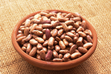 beans in pot closeup
