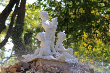 Sculptural composition of the fountain in the Marine Park of Varna (Bulgaria)