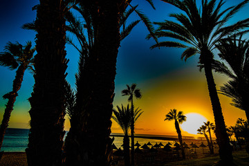 Fototapeta premium Puesta de Sol Punta de Teno Tenerife