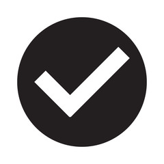 Black correct vector icon