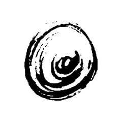 Hand drawn in doodle style. Line drawing. Vector abstract banner design. Business presentation. Vector emblem. Circle frame. Hand drawn illustration on white backdrop.