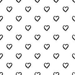 Retro seamless pattern. Vector isolated heart. Modern simple design. Abstract template. Template design element. Vintage background. Vector illustration art. Abstract background with hearts.