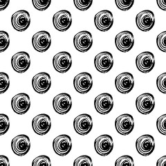 Modern seamless pattern. Hand drown for wrapping paper. Design element. Modern simple abstract template. Vector illustration art. Dots drawing. Abstract black design template on white background.
