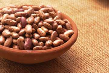 beans in pot closeup