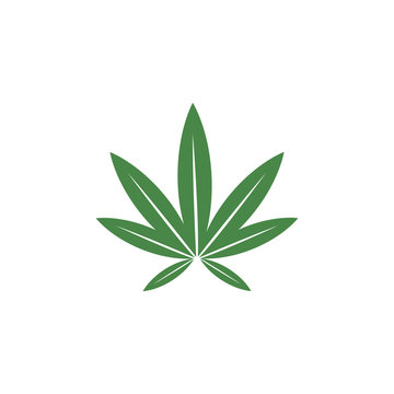 Cannabis marijuana hemp leaf logo © dar