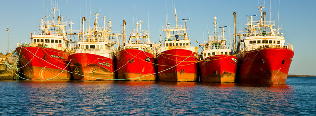 Barcos pesqueros,Ria Deseado, Puerto Deseado, Patagonia, Argentina
