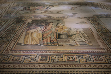 Zeugma antik kentin de ev döşemesi mozaikleri