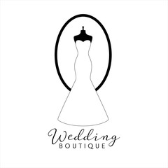 Fototapeta na wymiar Vector illustration of a wedding boutique concept.