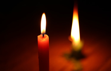 Candle light in the dark