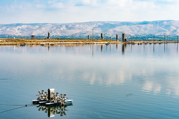 lake view with mountains behind