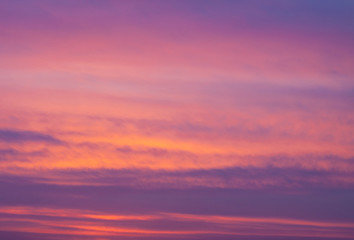 Fototapeta na wymiar Bright sunrise at the cold morning time