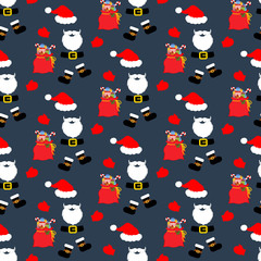 Santa costume seamless pattern