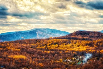 autumn landscape in the mountains