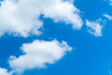 Blue sky with white clouds.