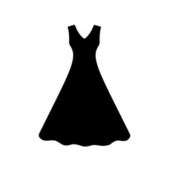 Vector illustration of an isolated simple black dress.
