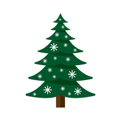 Vector illustration of a Christmas tree concept.