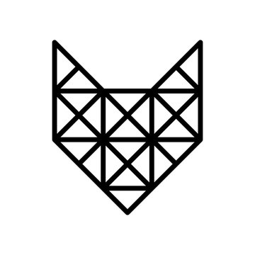 Vector illustration of a fox head logo concept.