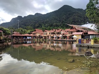 Fototapeta na wymiar Beautiful rustic fishing village in Langkawi Malaysia