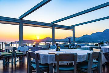 Cafe on terrace
