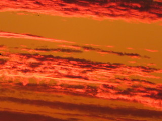 Beautiful photo of a sunset with nice color in the clouds