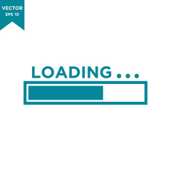 loading bar icon in trendy flat style