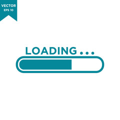 loading bar icon in trendy flat style