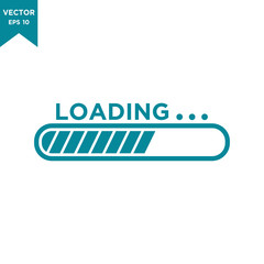 loading bar icon in trendy flat style