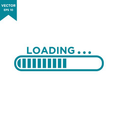 loading bar icon in trendy flat style