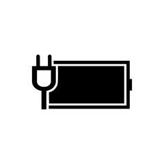 battery charger icon vector logo