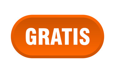gratis button. gratis rounded orange sign. gratis