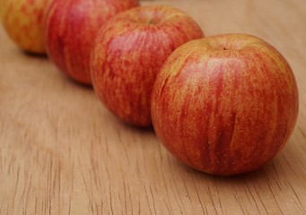 Close up of red apples. 