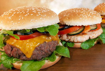 Hamburger di manzo- tacchino-pesce