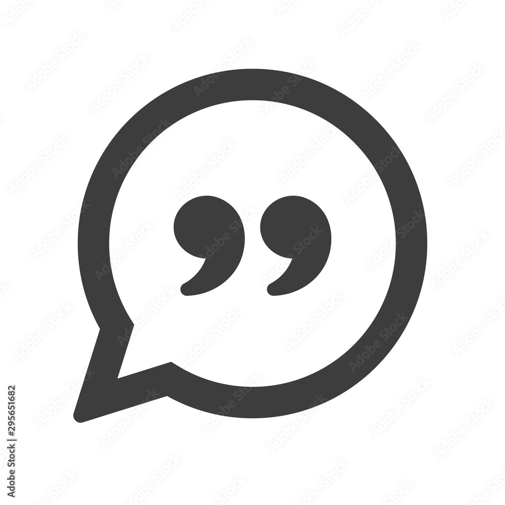 Poster chat icon. simple speech bubble vector isolate on white background.