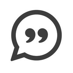 Chat icon. Simple speech bubble vector isolate on white background.