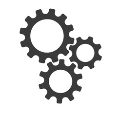 Gear Vector Icon. Continuous running gear Concept of organizational movement.